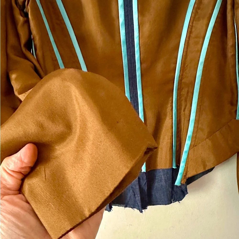 EUC - Wyeth by Todd McGill Satin Jacket Size M - Picture 6 of 7